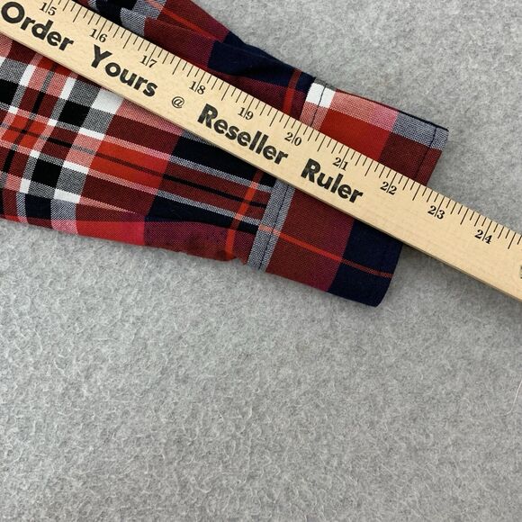 Trina Turk Button Shirt Top Womens Small Flannel Plaid Long Sleeve - Picture 6 of 14